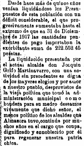 Comptes Municipals del 18 b
