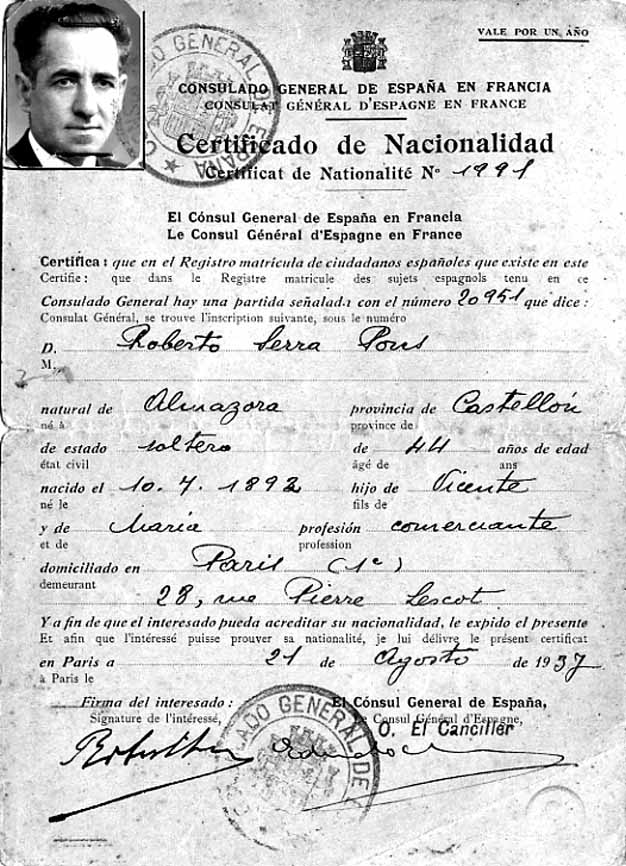 Certificat de nacionalitat